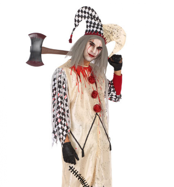 Déguisement arlequin ensanglanté homme