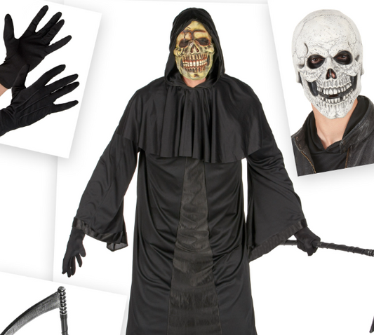 Pack déguisement et accessoire de faucheur homme