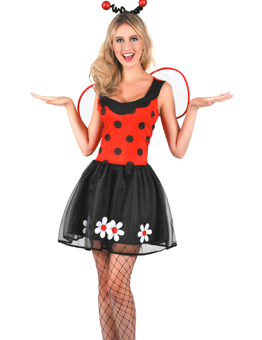 Déguisement coccinelle rouge et noir femme