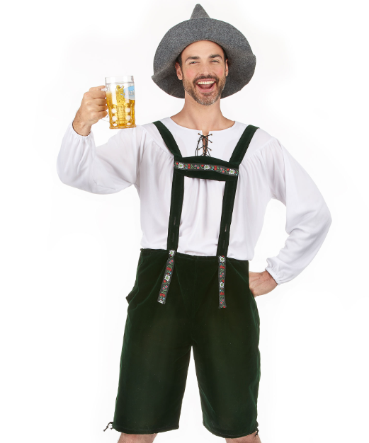 Déguisement bavarois vert foncé homme