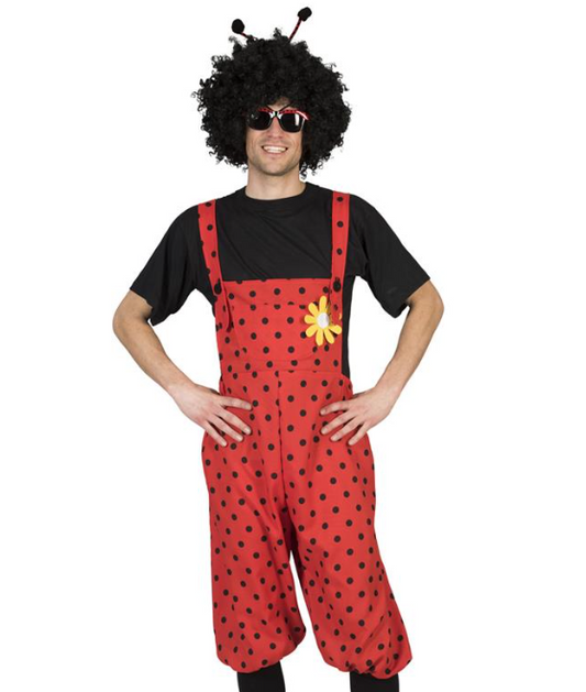 Salopette à bretelles coccinelles