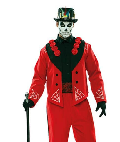 Déguisement de Fiancé du Jour des Morts Rouge pour homme