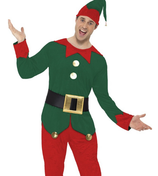 Déguisement elfe bicolore homme Noël