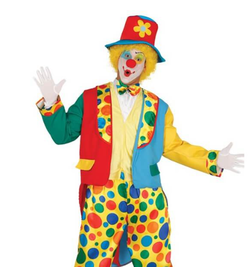 Déguisement de clown à pois pour homme