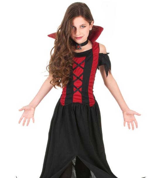 Déguisement vampire rouge fille Halloween