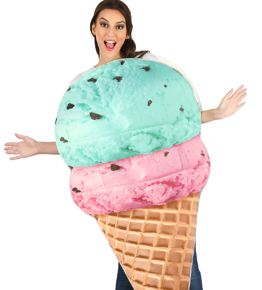 Déguisement glace en cornet adulte