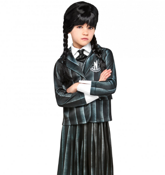 Déguisement uniforme scolaire Mercredi Addams™ enfant