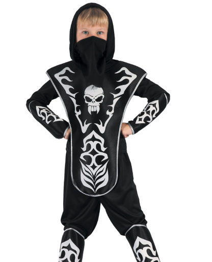 Déguisement ninja tête de mort garçon