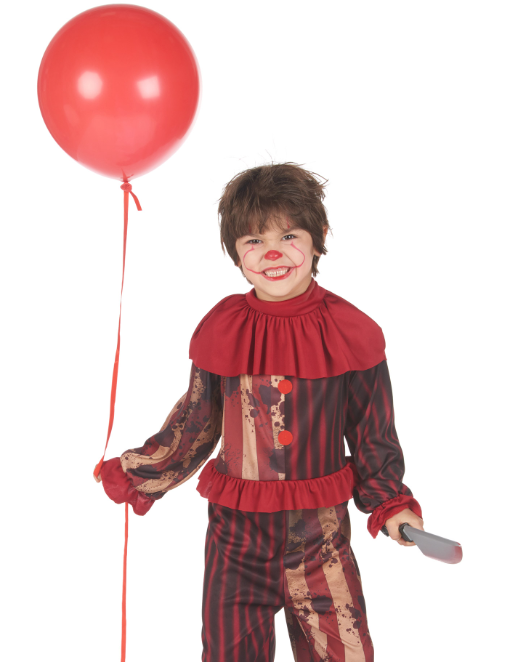 Déguisement clown terrifiant rouge garçon