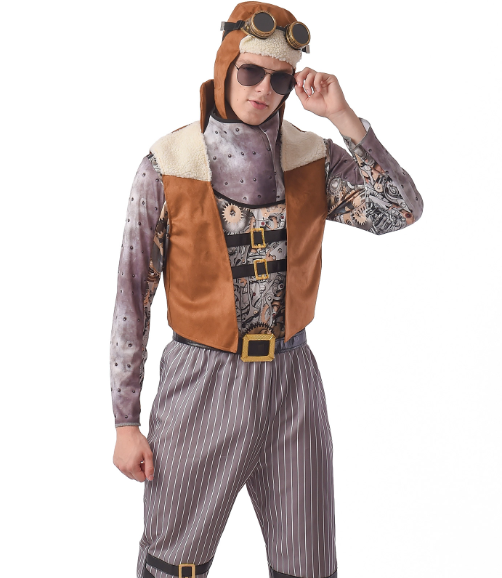 Déguisement steampunk aviateur homme
