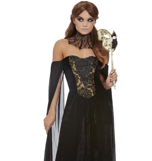 Déguisement luxe comtesse noire femme