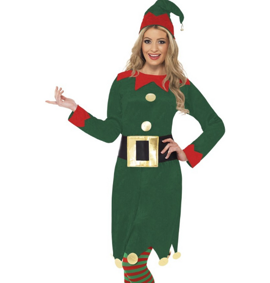 Déguisement elfe verte femme Noël