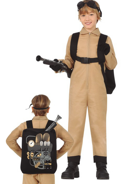 Déguisement attrapeur de fantôme avec sac enfant