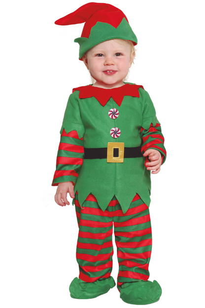 Déguisement elfe de Noël vert bébé