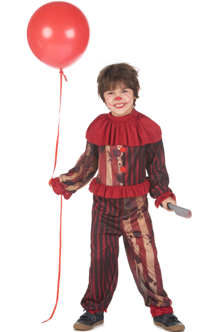 Déguisement clown terrifiant rouge garçon