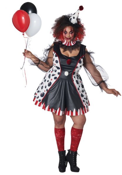 Déguisement clown psycho robe grande taille femme