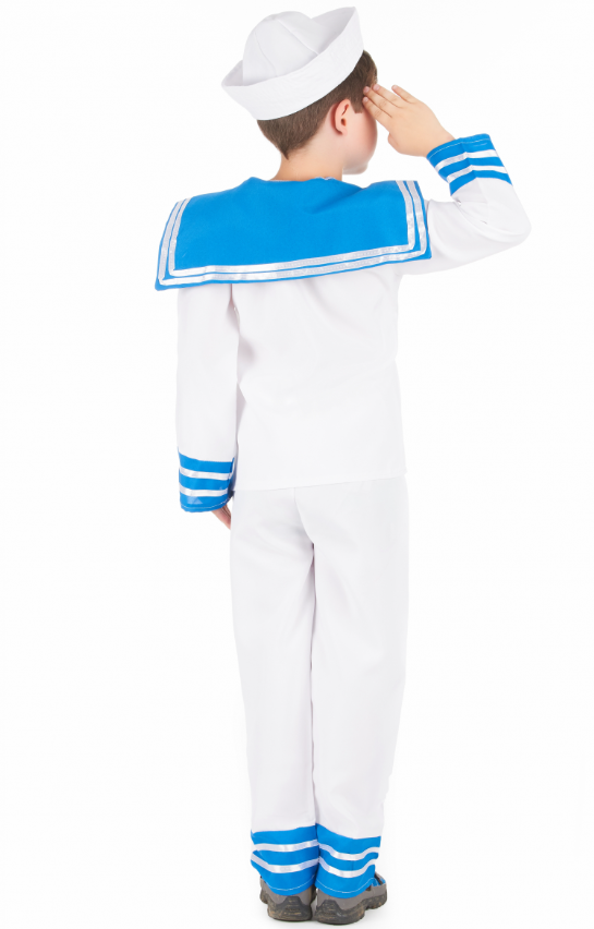 Déguisement marin bleu et blanc garçon