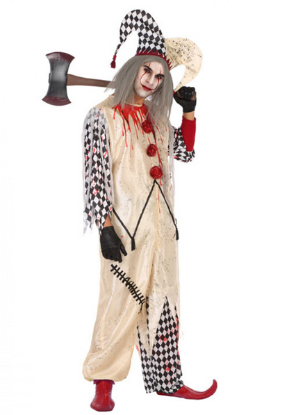 Déguisement arlequin ensanglanté homme