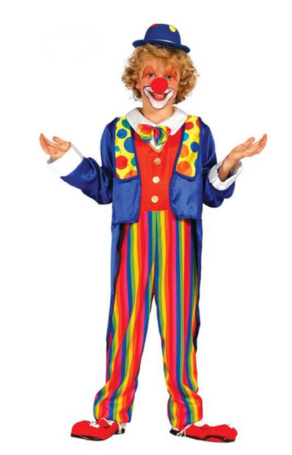 Déguisement de Clown à Rayures Multicouluer pour garçon