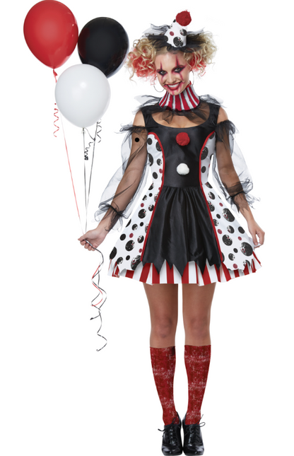 Déguisement clown psycho robe femme