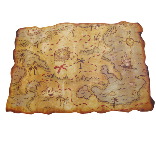Carte en plastique pirate 29 x 45 cm