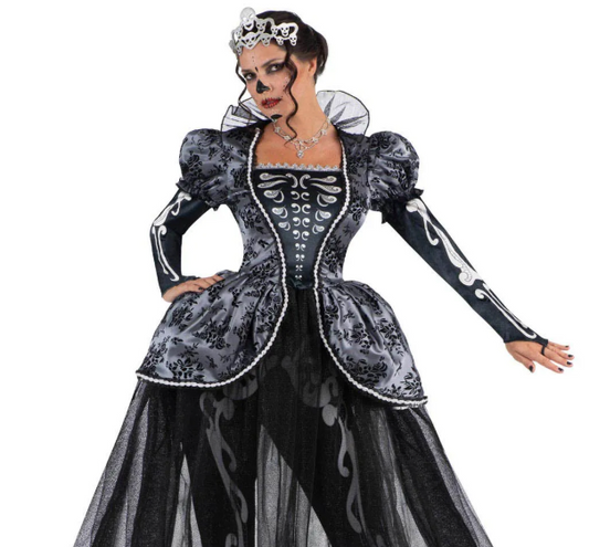 Déguisement reine squelette luxe femme