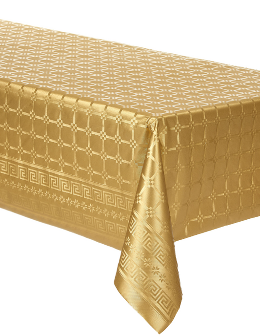 Nappe en rouleau papier damassé doré 6 m