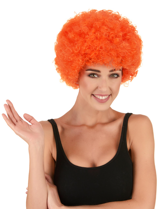 Perruque clown orange standard adulte