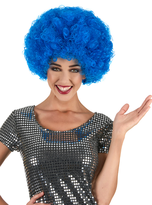 Perruque clown bleue confort adulte