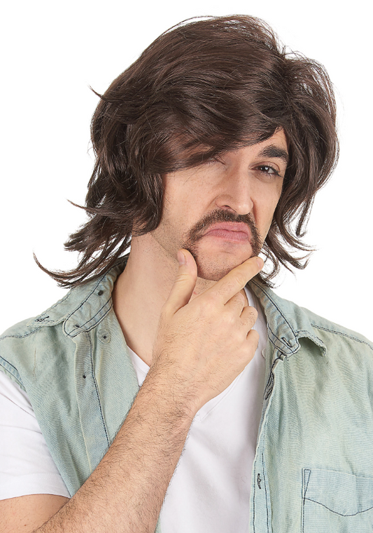 Perruque dragueur années 70's homme