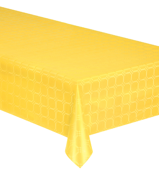 Nappe en rouleau papier damassé jaune 6 m