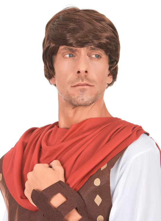 Perruque châtain de romain homme