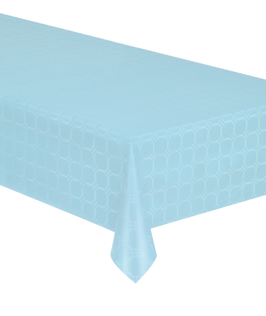 Nappe en rouleau papier damassé bleu pastel 6 m