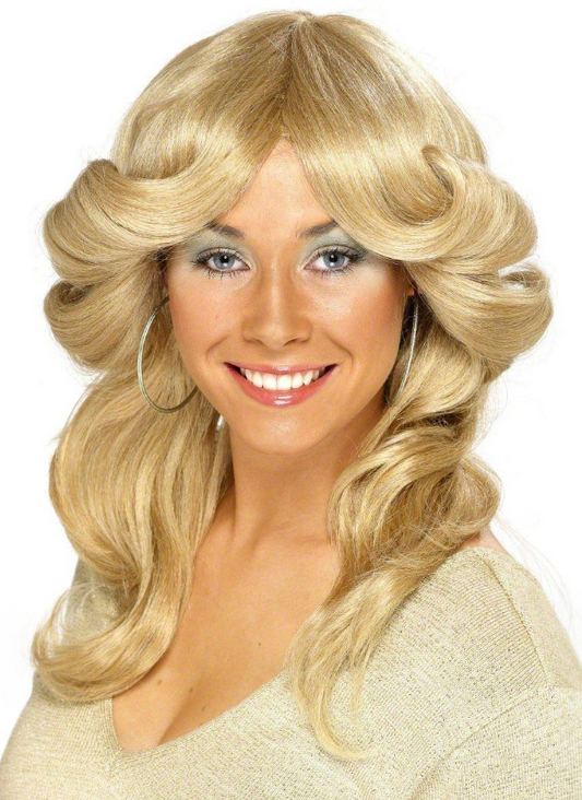 Perruque blonde années 70 femme