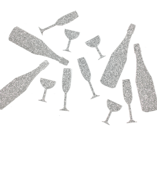 Confettis de table champagne argentés 10 g