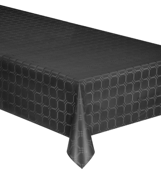 Nappe en rouleau papier damassé noir 6 m