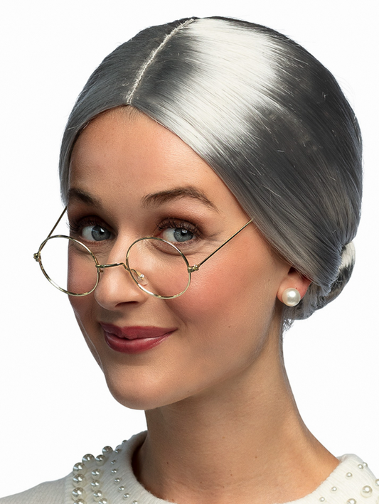 Perruque à chignon Grand-mère femme
