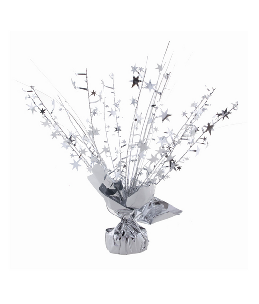 Poids pour ballon hélium étoiles argent 250 gr