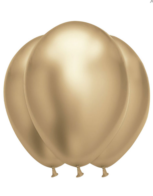 Ballons en latex dorés satinés 31 x 39 cm
