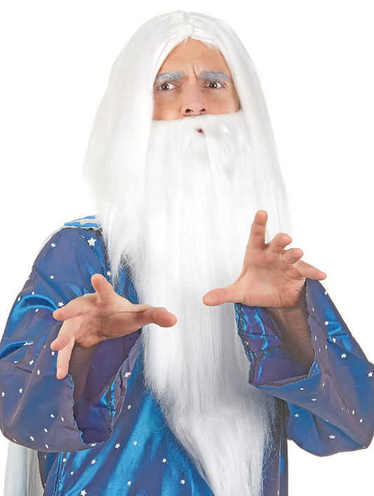 Perruque sorcier avec barbe homme
