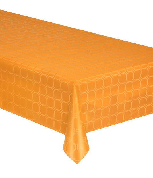 Nappe en rouleau papier damassé orange 6 m