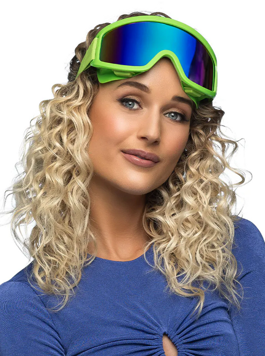 Lunettes de ski vert fluo adultes