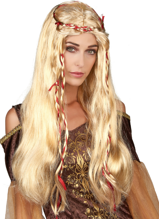 Perruque médiévale blonde femme
