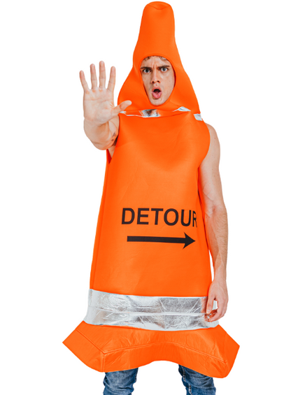 Déguisement cône de chantier adulte