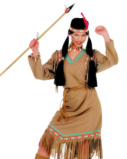 Déguisement indienne manches longues femme