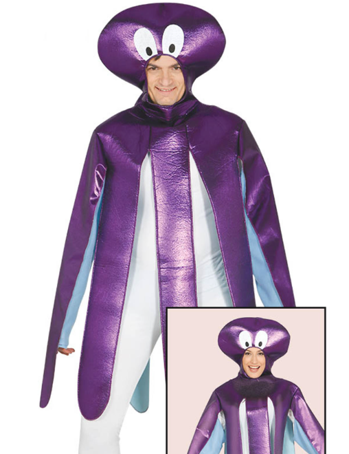 Déguisement poulpe violet adulte