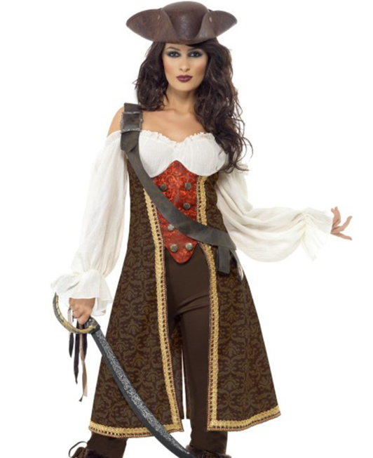 Déguisement pirate marron femme