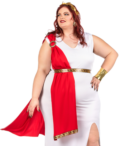 Déguisement grande taille déesse romaine à drapé femme