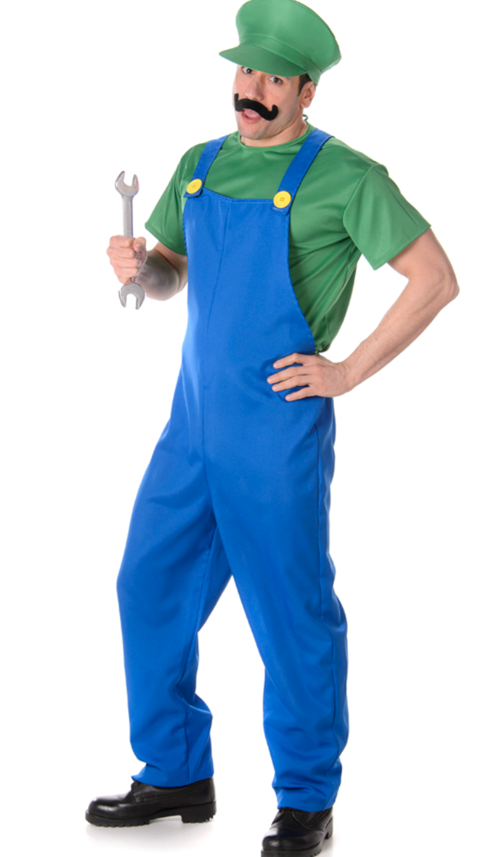 Déguisement plombier vert homme