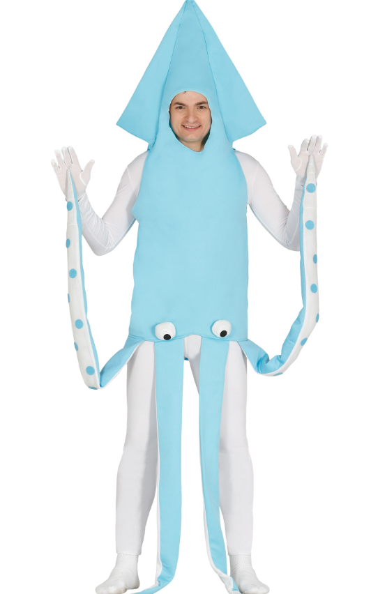 Déguisement calamar bleu adulte